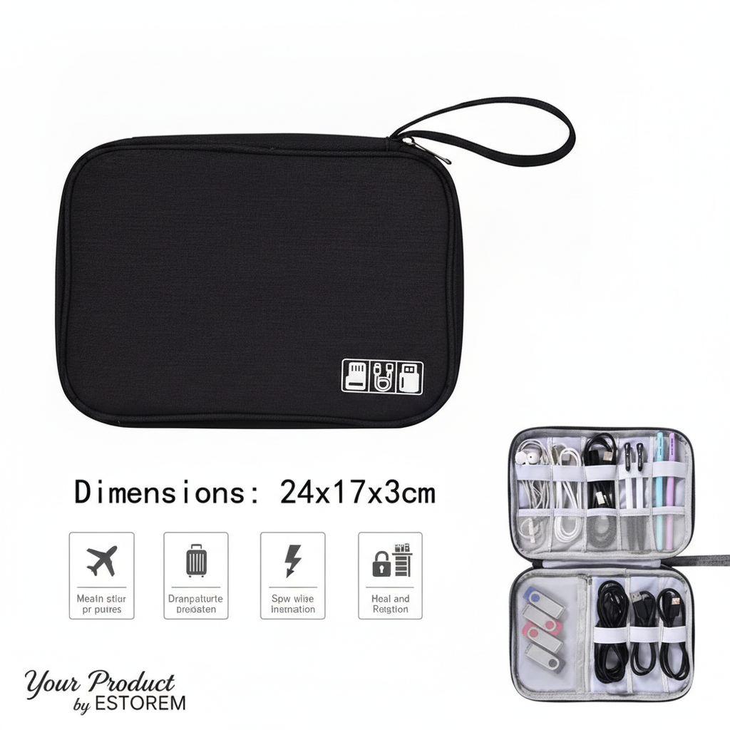 Organizador de Cables de Viaje Impermeable