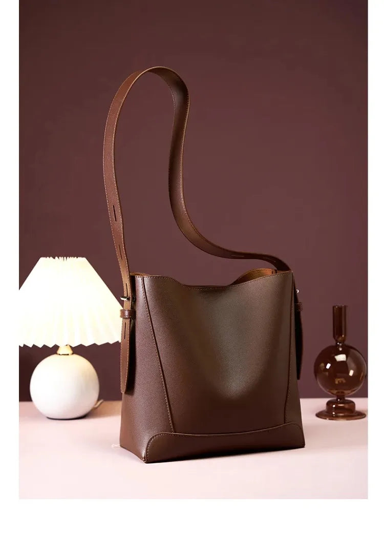 ELVIRA – BOLSO TIPO BOLSO SEAU DE LUJO EN PU PARA MUJER