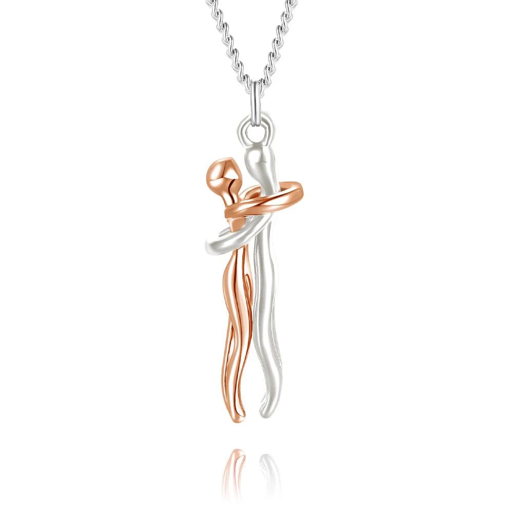 AMORÉA – 14K GOLD-PLATED HUG PENDANT NECKLACE
