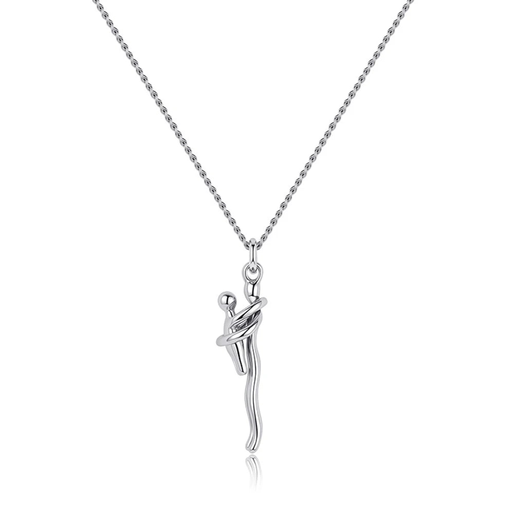 AMORÉA – 14K GOLD-PLATED HUG PENDANT NECKLACE