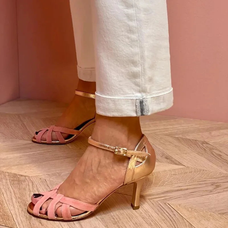 VIRELIA – PLAID WEDGE SANDALS SPRING/SUMMER