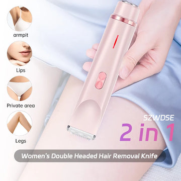 VELIANA – RASURADORA ELÉCTRICA PARA MUJER 2 EN 1 DE DOBLE CABEZAL