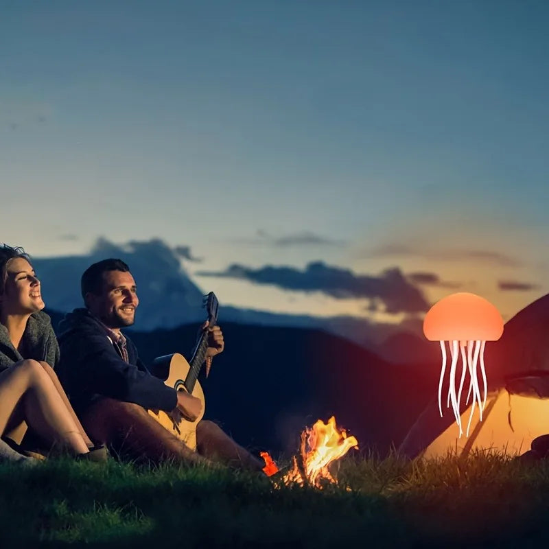 Lámpara Medusa Flotante con Luz LED Multicolor