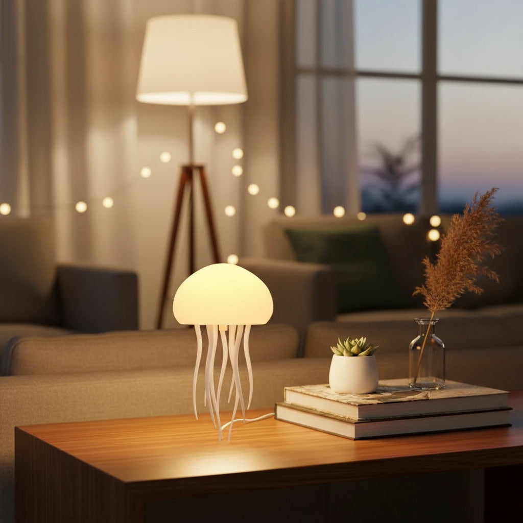 Lámpara Medusa Flotante con Luz LED Multicolor