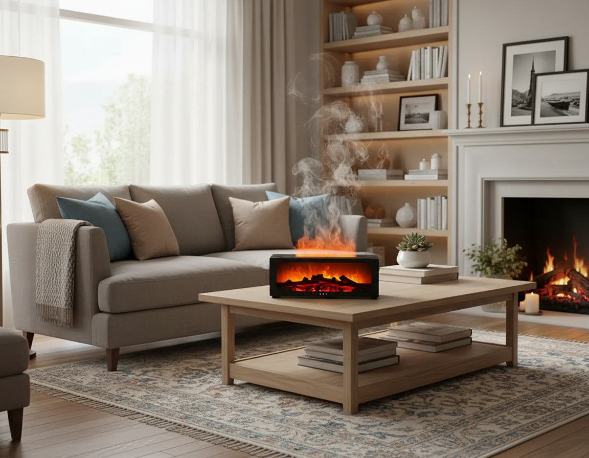 Difusor Aromático con Humidificador LED y Control Remoto