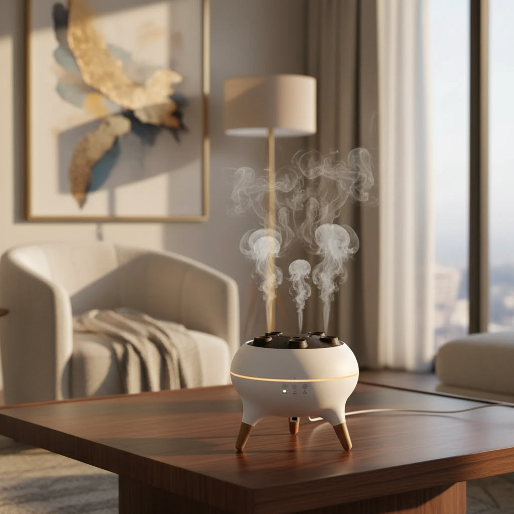 Difusor Humidificador Ultrasonico Medusa con Aromaterapia