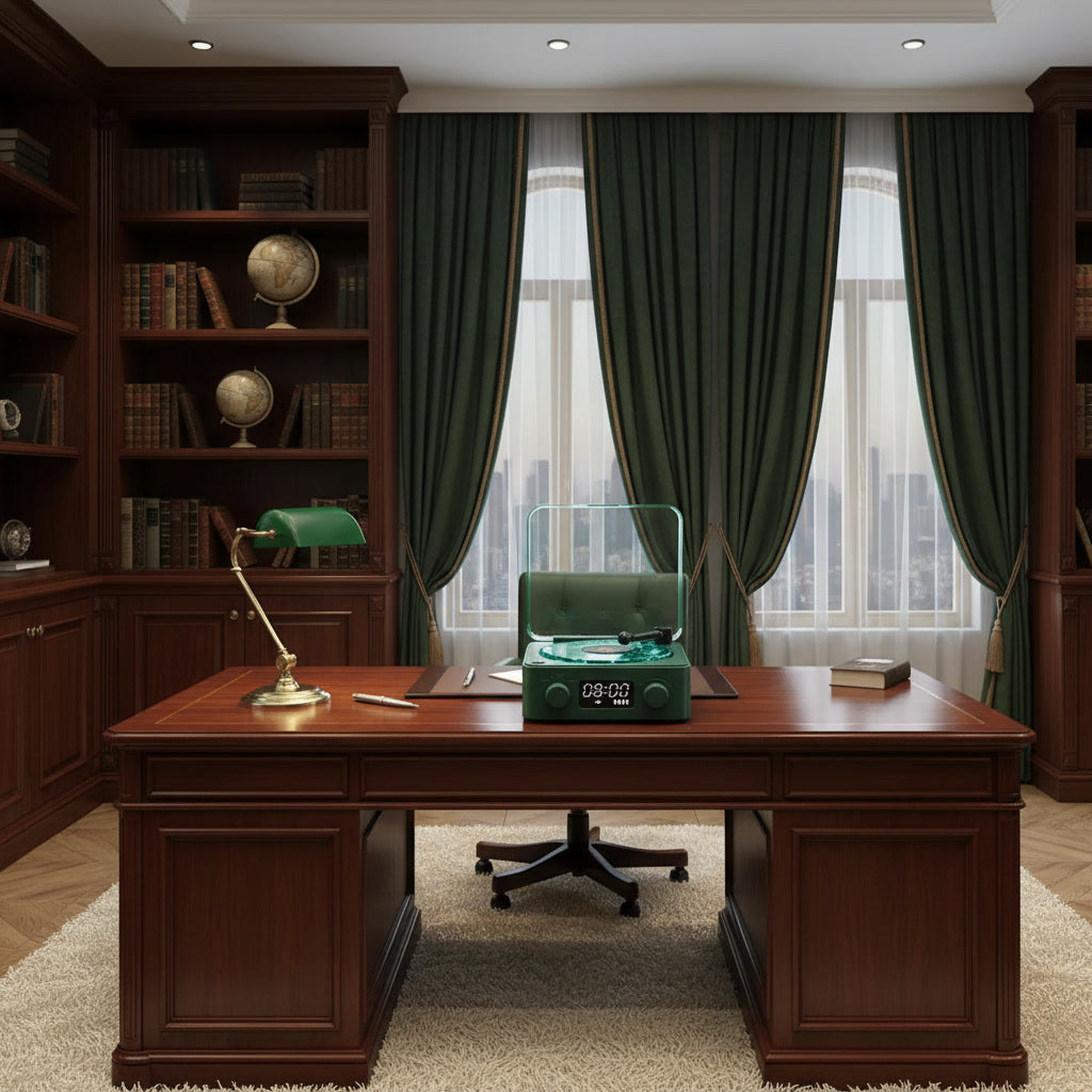 Reproductor de Vinilos Retro con Altavoz Bluetooth