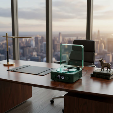 Reproductor de Vinilos Retro con Altavoz Bluetooth