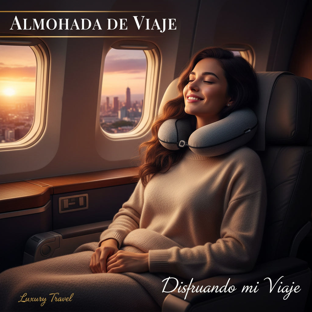 Almohada de Viaje en U de Memory Foam Ajustable