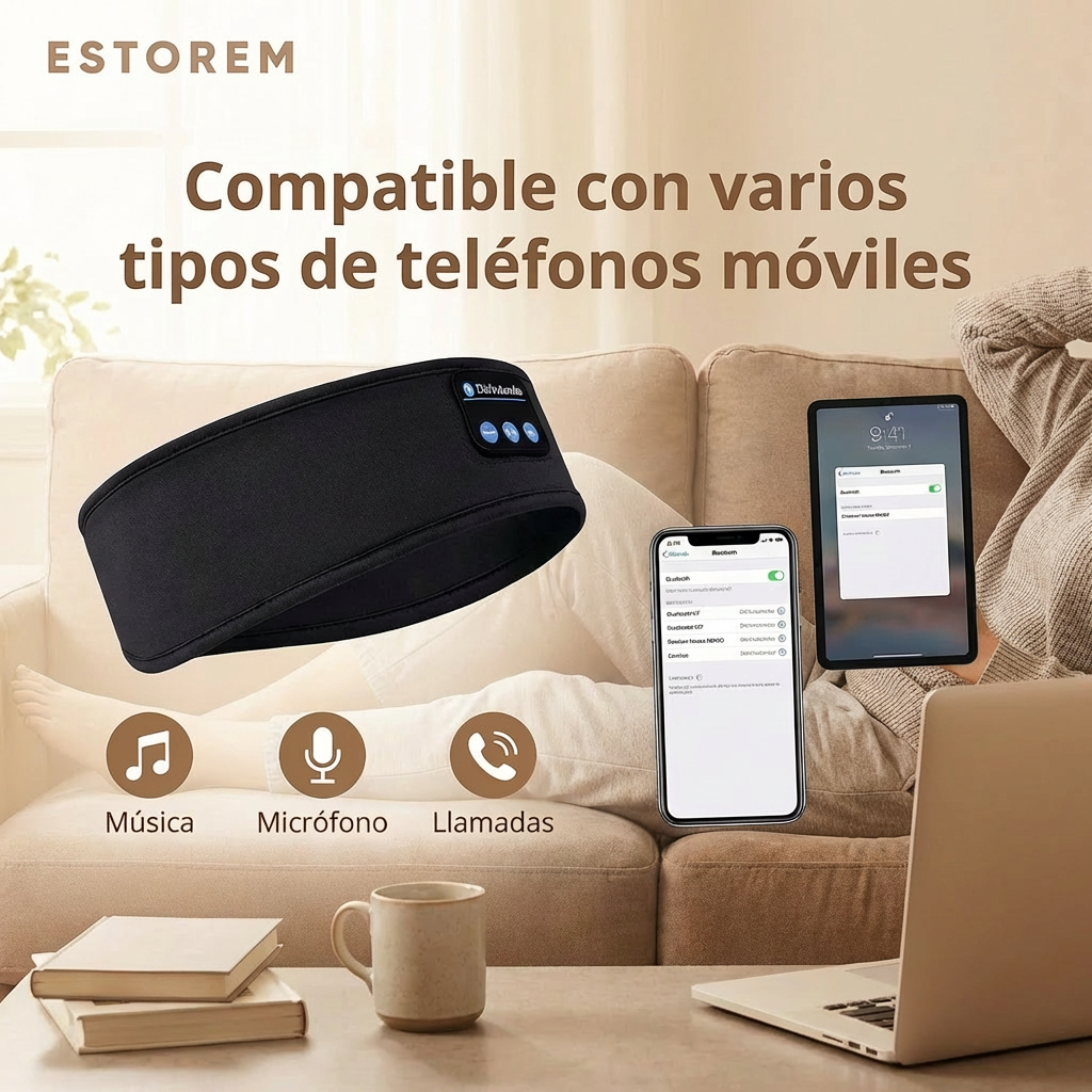 Diadema Bluetooth para Dormir y Deporte